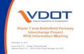Route 7 and Battlefield Parkway Interchange Project RFQ ... · Route 7 and Battlefield Parkway Interchange Project RFQ Information Meeting December 15, 2017 Calvin Britt, P.E. –