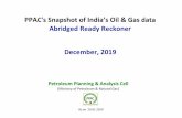 PPAC's Snapshot of India’s Oil & Gas data€¦ · Selected indicators of the Indian economy Crude oil, LNG and petroleum products at a glance ECONOMIC INDICATORS CRUDE OIL Industry