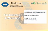 PROFESSOR: APOENA AMORIM CONTEÚDO: REVISÃO DATA: 26.06 · 2018-09-22 · 2. Faça uma pesquisa e defina Marketing de Relacionamento, Marketing Digital, Marketing Pessoal, Marketing