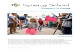 Synergy School · 2019-12-12 · Synergy School ADMISSIONS PACKET 2017-2018 Admissions Packet Synergy School is a progressive, independent K-8 school with a vibrant, diverse community