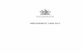 Mechanics’ Lien Act · Mechanics’ Lien Act Section 1 c t Current to: January 1, 2009 Page 5 c MECHANICS’ LIEN ACT CHAPTER M-4 1. Definitions In this Act (a) “completion of