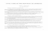 CIVIL CODE OF THE REPUBLIC OF ARMENIA · 2013-02-01 · 1 CIVIL CODE OF THE REPUBLIC OF ARMENIA Chapter 5. Legal Persons § 1. Basic Provisions Article 50. Definition of a Legal Person