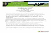 Biobedding For Dairy Cattle - agro-system.de · This brochure: ^Recycled manure solids (RMS) as biobedding in cubicles for dairy cattle _, is free for anyone to use and distribute,