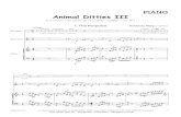 PIANO Animal Ditties III - Amazon S3...Animal Ditties III for horn, narrator and piano (1989 - ca. 6’) Anthony Plog (*1947) PIANO 1. The Porpoise | Photocopying / scanning is illegal