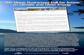 500 Maine Businesses Call for Action on Climate and Clean ... · on Climate and Clean Energy Add your company to the growing list of Maine businesses who support federal climate and