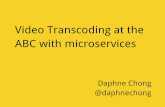 Video Transcoding at the ABC with microservices · " -crf 22 -maxrate 1404k -bufsize 1500k -pix_fmt yuv420p -profile:v high -level 4.0 -refs 3 -r 25 -g 50 -c:a libfdk_aac -b:a 96k