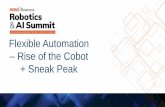 Flexible Automation Rise of the Cobot + Sneak Peak · Flexible Deployment 13 •Key value drivers • The UR robots are: • Lightweight (20-65lbs) • Space-saving (no Fencing) •