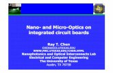Nano-and Micro-Optics on integrated circuit boardschen-server.mer.utexas.edu/2008/Microsoft...Volume Hologram & Moldability Yes No No No ... Lamination of Optical Waveguide Film &