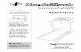 USER'S MANUAL - Replacement Parts for Fitness & Exercise …€¦ · Keep the treadmill indoors, away from mois-ture and dust. Do not put the treadmill in a garage or covered patio,