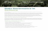 Data Governance in Defence · cloud services, the way customers access or use them, or the security of the individual technology components. UKCloud continues to evolve its cloud