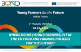 WHERE DO WE (YOUNG FARMERS) FIT IN THE EU FOOD AND … · farmers for environmentally friendly farming and delivering public goods not normally paid for by the markets, such as taking