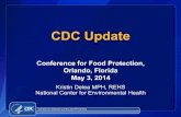 CDC Update - Conference for Food Protection CFP 2014... · 2015-09-23 · Disease—United States 570–800 Deaths (1 in 5000–7000) 56,000–71,000 Hospitalizations (1 in 50–70)