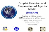 Droplet Reaction and Evaporation of Agents Model …Droplet Reaction and Evaporation of Agents Model (DREAM) Applied to HD on glass, DEM on glass and MS on glass A.R.T. Hin - TNO,