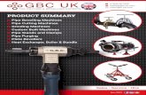 PRODUCT SUMMARY - gbc-uk.com€¦ · GBC Industrial Tools | 01844 201555 | sales@gbc-uk.com | Contents Pipe Bevellers Mini K Page 4 Mini C40 Page 4 Mini Auto Compact Page 4 Boiler
