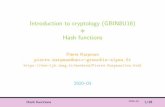 Introduction to cryptology (GBIN8U16) 93 Hash functions · Hash functions 2020{03 4/28 Idealized hash functions: Random oracles Random oracle A function H ∶M →D s.t. ∀x ∈M,