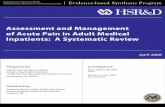 Assessment and management of acute pain in adult medical ......2005/01/01  · provision of a system-wide VHA standard of care for pain management to reduce suffering from preventable