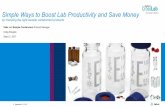 Simple Ways to Boost Lab Productivity and Save Money Simple Ways to Boost Lab Productivity and Save