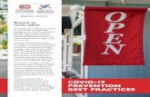 COVID-19 PREVENTION BEST PRACTICES · • Conduct temperature or employee wellness checks at the start of shifts to ensure employee does not exhibit COVID-19 symptoms (fever >100.4