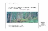 MANAGEMENT DIRECTION STATEMENT September 2004€¦ · moose, mountain goat, beaver, deer, eagles, and ravens. • Gingietl Creek Ecological Reserve provides fish habitat for the provincial