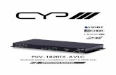 PUV-1820TX-AVLC · HDMI source equipment such as a media player, video game console or set-top box. A compatible HDBaseT Receiver with AVLC and 48V PoH support is recommended. HDMI