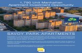 1,790 Unit Manhattan Apartment Investment ... - The Real Deal · nual real estate tax expense. 4 |INVESTMENT SUMMARY INVESTMENT HIGHLIGHTS (CONTINUED) FOR MORE INFORMATION Jeffrey