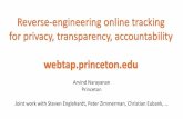 Reverse-engineering online tracking for privacy, transparency ......webtrends MARKETSHARE Google Analytics "DSPs" McdiaMath media' invite Turn DataX0 appnexus efficientfrontier 'TRIGGIT