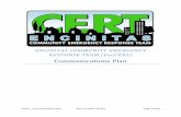 ENCINITAS COMMUNITY EMERGENCY RESPONSE TEAM …€¦ · ECERT – Communications Plan Rev. 1.3 (2016-06-19) Page 1 of 12 ENCINITAS COMMUNITY EMERGENCY RESPONSE TEAM (EncCERT) Communications