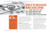 SMA CMEP - HEALTH LAW DEFENSIvE MEDICINE · 2016-09-15 · optimise use of healthcare resources. Moving from defensive medicine to the delivery of safe, effective, efficient and affordable