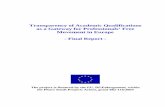 Transparency of Academic Qualifications as a Gateway for ...cis01.central.ucv.ro/proiecte/phare_small_projects/files/final_report.pdfAIESEC Craiova, Romania . 5 Transparency of Academic