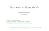 Bethe ansatz in Sigma Models · Bethe ansatz in Sigma Models Konstantin Zarembo (Uppsala U.) “Integrability in Gauge and String Theory”, Potsdam, 24.07.2006 T. Klose, K. Z., hep-th/0603039