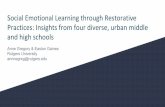 ejlxbi Social Emotional Learning through Restorative ... · Social and Emotional Learning (SEL) Self-awareness:Ability to accuratelyrecognize one’s ownownemotions/thoughts and how