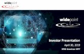 Investor Presentation - WidePoint Corporation...Kang has more than 30 years of professional experience in M&A, corporate management, technology management, business development, and