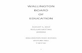 WALLINGTON BOARD OF EDUCATION...Aug 05, 2019  · Be it resolved that upon recommendation of the Superintendent of Schools, the Wallington Board of Education hereby approves the following