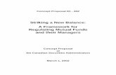 Concept Proposal 81 - 402 Striking a New Balance: A ... · 2002-03-01  · Concept Proposal 81 - 402 Striking a New Balance: A Framework for Regulating Mutual Funds and their Managers
