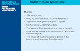 Mathematical Modelling - University of Nottingham · 2017-10-10 · Although mathematical modelling is not explicitly mentioned, this is implicitly the focus for many of these objectives