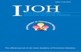 IJOH - Asian Academy of Preventive Dentistryaapdasia.com/wp-content/uploads/2019/09/IJOH-Vol13-2017.pdf · 2019-09-11 · 3 The Asian Academy of Preventive Dentistry (AAPD) would