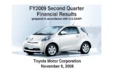 FY2009 Second Quarter Financial Results · 10. Geographic Operating Income: North America (FY2009 First Half) 1,497. 1,357 ・タンドラなどの増販により、米国販売（暦年）は
