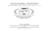 SATHYABAMA UNIVERSITY · completion of a semester. 3.1 He/She secures not less than 90% of overall attendance in that semester. 3.2 Candidates who do not have the requisite attendance