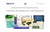 Catalog of Databases and ReportsThe catalog is divided into four sections, plus an author index and title index: Section A – U.S. Department of Energy Sponsored Research Reports