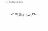 WHS Cyclone Plan 2012 -2013 - Batchelor Institute · An inspection of the campus to be carried out by members of EIRG to Manager Ancillary !! WHS cyclone plan 2012 - 2013 procedure