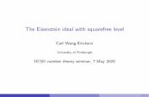 The Eisenstein ideal with squarefree levelcaw203/pdfs/PG5-beamer.pdfWrite \f g (mod p)" to express the existence of a cong. modulo p. 4 / 1. Eisenstein congruences We focus on congruences