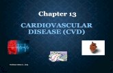 Chapter 13 CARDIOVASCULAR DISEASE (CVD) · HEART DISEASE STARTS IN CHILDHOOD •Childhood risk factors for cardiovascular events leading to hospitalization •BMI: 10% rise -- > 20%