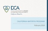 CALIFORNIA WATERFIX PROGRAM...and economy • Unsustainable Los Angeles Aqueduct Colorado River Aqueduct Conservation, Local Groundwater and Recycling State Water Project Bay-Delta
