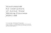Sourcebook for Instructors of Junior Year Writing Courses ... · broader effort on campus to improve and enhance students’ writing here. In addition to the Junior-Year Writing Program,