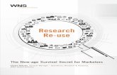 WNS Article Research Re use · 2015-07-17 · Existing research data is a ‘goldmine’ that presents a big opportunity for marketers. Re-using existing research data can equip marketers