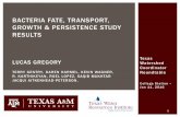 BACTERIA FATE, TRANSPORT, GROWTH & PERSISTENCE STUDY …watershedplanning.tamu.edu/media/617925/gregory_wsc_1112016.pdf · Conduct source surveys to identify species present Physical