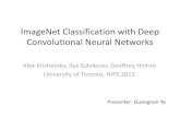 ImageNet Classification with Deep Convolutional Neural ...rogerioferis.com/.../presentations/GuangnanAndMajaDeepLearning.pdf · ImageNet Classification with Deep Convolutional Neural