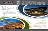 EXHIBITOR PROSPECTUS - TAPA · Texas Academy of Physicians Assistants 2018 EXHIBITOR PROSPECTUS. 2018 3rd Annual Meeting February 2-4 • Omni Las Colinas Hotel/Irving Convention