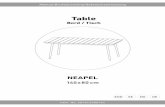 Table - Rusta€¦ · • Polywood saugt leicht Flecken auf. Wir empfehlen daher, Glas- und Tischunterlagen zu verwen-den, um den Bedarf an Reinigung zu verringern. • Für leicht