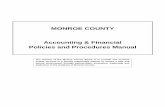 MONROE COUNTY Accounting & Financial Policies and ... · 4/17/2018  · MONROE COUNTY Accounting & Financial Policies and Procedures Manual The mission of the Monroe County Board